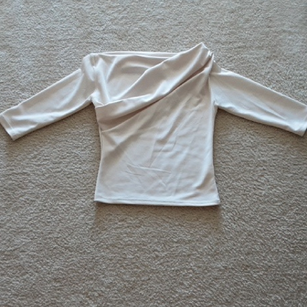 Elegant Cream Off-Shoulder Women's Top